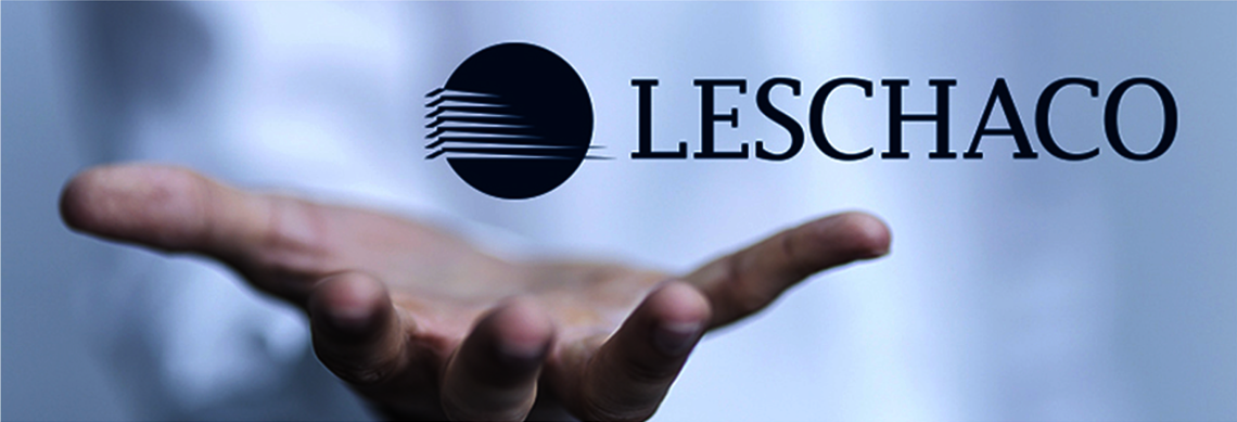 The Leschaco logo is displayed above an open hand